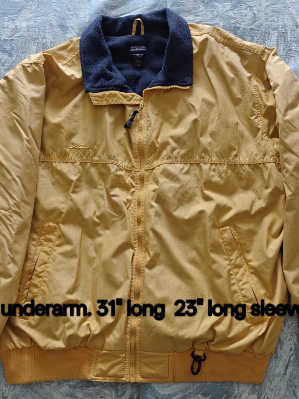 *Ladies yellow White Sierra lined jack with outside pockets*
